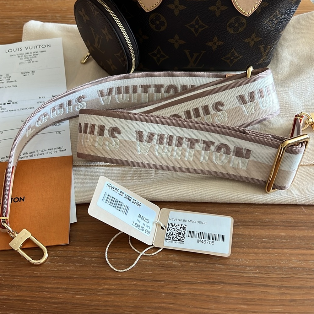 ⚡️SALE!🌸LOUIS VUITTON🌸CROSSBODY STRAP & ROUND COIN PURSE ONLY! Made in France! - Picture 2 of 8